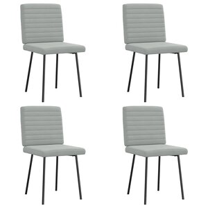 vidaXL Chaises à manger lot de 4 Gris clair Velours