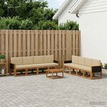 vidaXL Ensemble de canapés d'extérieur 9 pc Naturel