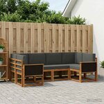 vidaXL Ensemble de canapés d'extérieur 6 pc Naturel et Anthracite