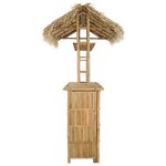 vidaXL Table de bar extérieure Naturel 115 x 95 x 215 cm Bambou