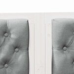 vidaXL Tête de lit Autre Blanc et gris clair 180 cm Bois massif en pin