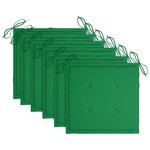 vidaXL Chaises de jardin empilables avec coussins lot de 6 Teck solide