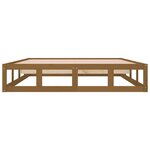 vidaXL Cadre de lit Marron miel 120x190 cm Petit Double Bois massif