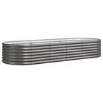vidaXL Lit surélevé de jardin Acier galvanisé 224x80x36 cm gris