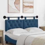 vidaXL Tête de lit suspendue Bleu Tissu