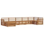 vidaXL Ensemble de canapés d'extérieur 7 pc Naturel