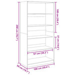 vidaXL Garde-robe chêne artisanal 100x50x200 cm bois d'ingénierie