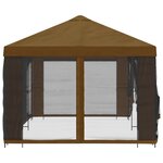 vidaXL Gazebo avec murs latéraux 6 x 3 m Taupe Polyester et Acier 190