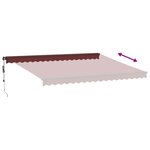 vidaXL Auvent rétractable automatique bordeaux 450x350 cm