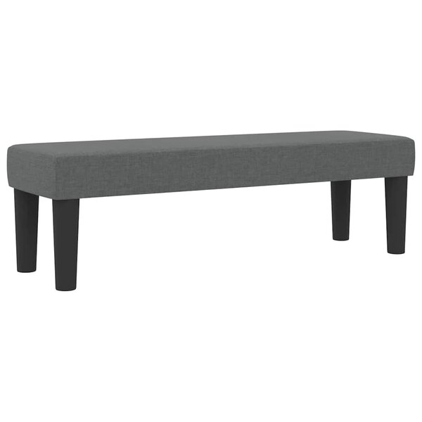 vidaXL Lit à ressorts avec matelas Gris foncé 160 x 200 cm tissu