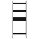 vidaXL Étagère de toilette Noir 63x26x171 cm Bois de pin massif