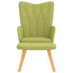 vidaXL Chaise de relaxation avec tabouret Vert Tissu