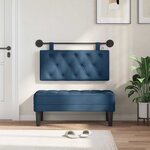 vidaXL Tête de lit suspendue Avec lumière LED Bleu Tissu
