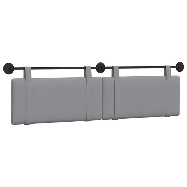 vidaXL Tête de lit suspendue Gris clair Tissu