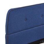 vidaXL Cadre de lit Bleu Tissu 140x200 cm