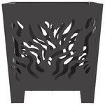 Foyer carré vidaXL Noir 40x40x40 cm Acier