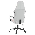 vidaXL Chaise de jeu de massage Blanc et rose Similicuir