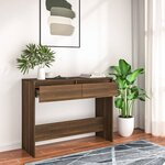 vidaXL Table console chêne marron 100x35x76 5 cm bois d'ingénierie