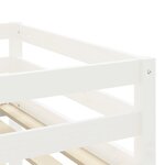 vidaXL Lit mezzanine enfants et rideaux rose 90x190cm bois pin massif