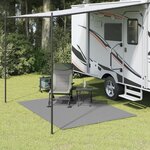 vidaXL Tapis de sol de camping gris clair 2 5x2 m