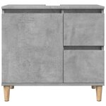vidaXL Ensemble de meubles de salle de bain 3 Pièces gris béton