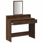 vidaXL Coiffeuse Chêne marron 100 x 41 x 140 cm Bois d'ingénierie