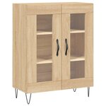 vidaXL Buffet haut Chêne sonoma 69 5x34x180 cm Bois d'ingénierie