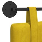 vidaXL Tête de lit suspendue Jaune Velours