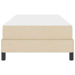 vidaXL Lit à ressorts avec matelas Crème 90 x 200 cm tissu