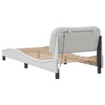 vidaXL Cadre de lit avec lumières LED blanc 90x190 cm similicuir