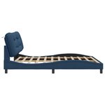 vidaXL Cadre de lit avec LED sans matelas Hvar bleu 180x200 cm tissu