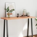vidaXL Dessus de table bois massif traité bordure assortie