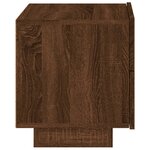 vidaXL Table de chevet avec lumières LED chêne marron 70x36x40 5 cm