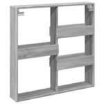 vidaXL Armoire murale sonoma gris 80x15x80 cm bois d'ingénierie