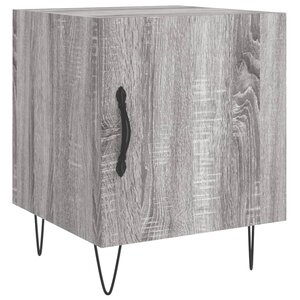 vidaXL Table de chevet sonoma gris 40x40x50 cm bois d'ingénierie