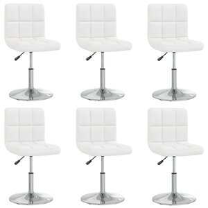 vidaXL Chaises à manger lot de 6 blanc similicuir