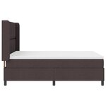 Lit Box Spring vidaXL avec Matelas Marron Foncé 140x190 cm Tissu