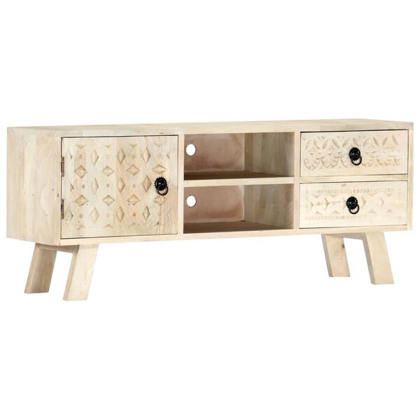 vidaXL Meuble TV 110x30x44 cm Bois massif de manguier