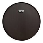 Miroir mural diamètre 40 cm cadre en aluminium noir 03_0007934