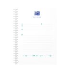 Cahier spirale oxford flowers - a5 14 8 x 21 cm - petits carreaux - 120 pages - lot de 5