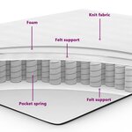 vidaXL Lit à ressorts avec matelas Gris clair 90 x 190 cm tissu