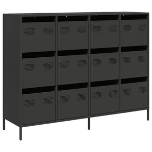 vidaXL Buffet noir 135x39x103 5 cm acier laminé à froid