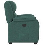 vidaXL Fauteuil inclinable Vert foncé Tissu