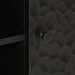 vidaXL Meuble TV noir 80x31x46 cm bois massif de manguier