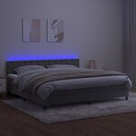 vidaXL Sommier à lattes de lit matelas et LED Gris clair 200x200 cm