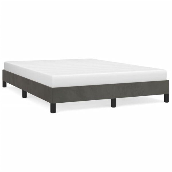vidaXL Cadre de lit sans matelas gris foncé 140x200 cm velours