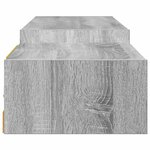 vidaXL Meuble TV mural Montage mural Sonoma gris 220 x 28 x 21 cm