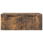 vidaXL Meuble TV mural Chêne fumé 78 5 x 41 x 30 cm Bois d'ingénierie