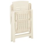 vidaXL Chaises inclinables de jardin lot de 2 Plastique Blanc