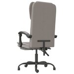 vidaXL Fauteuil inclinable de bureau Taupe Tissu